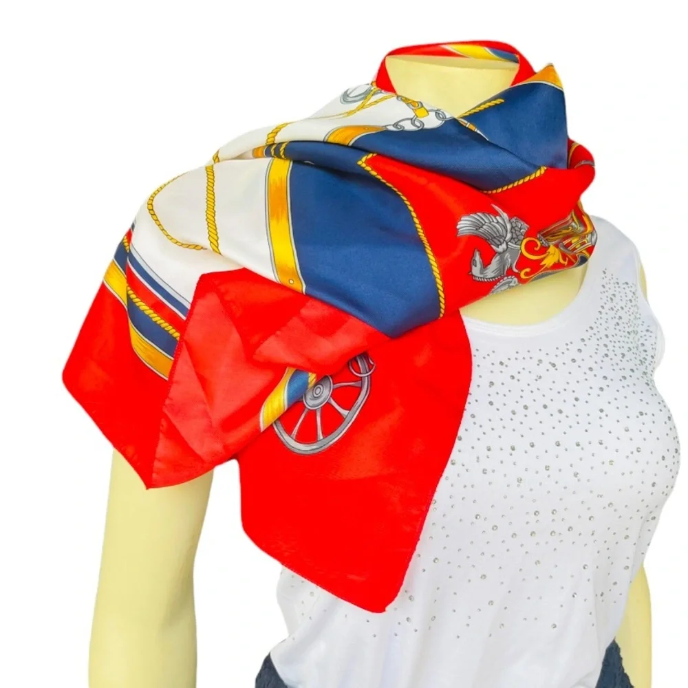 Large Natalia Shades Of Red & Blue Women’s Scarf